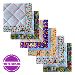 Kit 6 un Tapete Higiênico Lavável 100% Algodão | Variados II