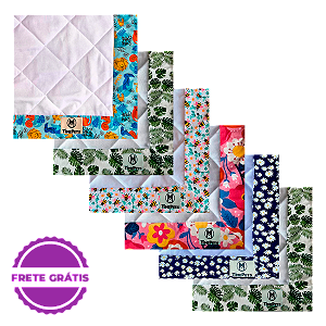 Kit 6 un Tapete Higiênico Lavável 100% Algodão | Variados II