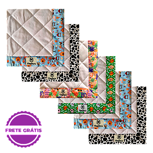 Kit 6 un Tapete Higiênico Lavável 100% Algodão | Variados II