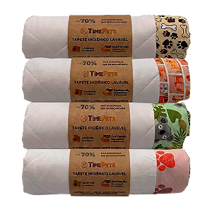 Kit 4 un Tapete Higiênico Lavável 100% Algodão | Variados IV