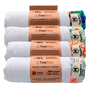 Kit 4 un Tapete Higiênico Lavável 100% Algodão | Variados IV