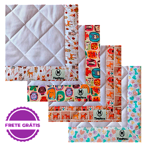 Kit 4 un Tapete Higiênico Lavável 100% Algodão | Variados I