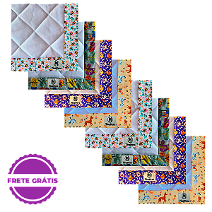 Kit 8 un Tapete Higiênico Lavável 100% Algodão