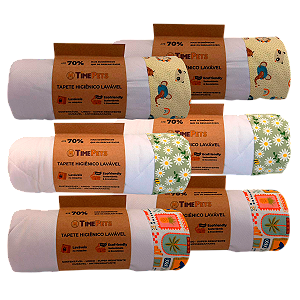 Kit 6 un Tapete Higiênico Lavável 100% Algodão | Variados I