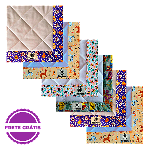 Kit 6 un Tapete Higiênico Lavável 100% Algodão | Variados I