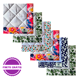 Kit 6 un Tapete Higiênico Lavável 100% Algodão | Variados I