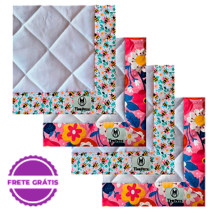 Kit 4 un Tapete Higiênico Lavável 100% Algodão | Jardim