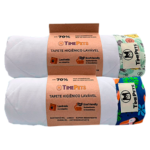 Kit 2 un Tapete Higiênico Lavável 100% Algodão | Bichinhos