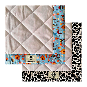 Kit 2 un Tapete Higiênico Lavável  100% Algodão | Fazendinha