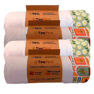 Kit 4 un Tapete Higiênico Lavável 100% Algodão | Variados I