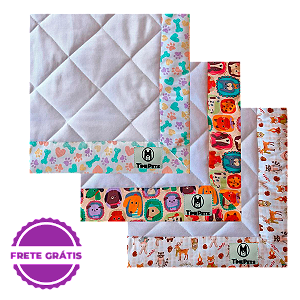 Kit 3 un Tapete Higiênico Lavável 100% Algodão | Variados