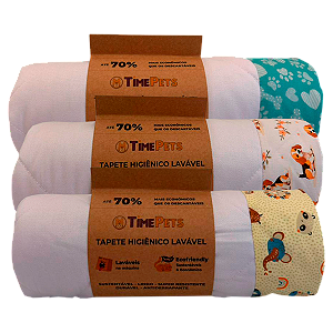 Kit 3 un Tapete Higiênico Lavável 100% Algodão | Variados II