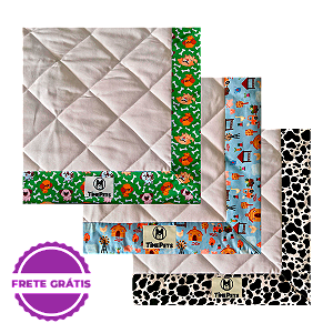 Kit 3 un Tapete Higiênico Lavável  100% Algodão | Doguinhos I