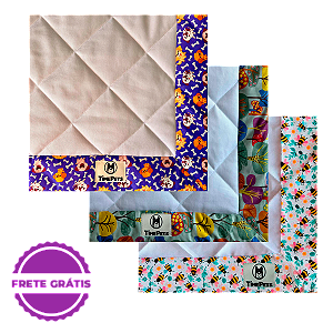 Kit 3 un Tapete Higiênico Lavável 100% Algodão | Doguinhos II