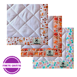 Kit 3 un Tapete Higiênico Lavável 100% Algodão | Variados I