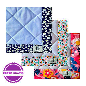 Kit 3 un Tapete Higiênico Lavável 100% Algodão | Variados II