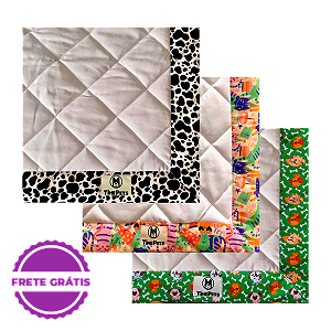 Kit 3 un Tapete Higiênico Lavável  100% Algodão | Doguinhos III