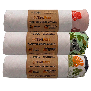 Kit 3 un Tapete Higiênico Lavável 100% Algodão | Variados I