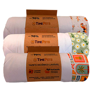 Kit 3 un Tapete Higiênico Lavável 100% Algodão | Variados I