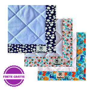 Kit 3 un Tapete Higiênico Lavável 100% Algodão | Variados III