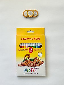 Canetinha Hidrocor Neo-Pen Gigante 12 Cores