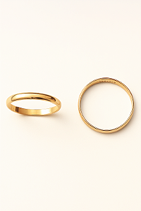 Aliança De Ouro 18k - Meia Cana Anatomica 2,50MM