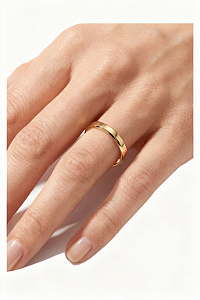 Aliança De Ouro 18k - Trapézio 3,00MM