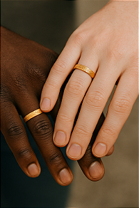 Aliança De Ouro 18k - 3D Fluidez 3,50MM