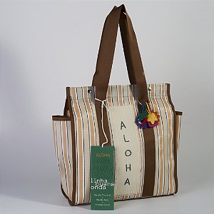 Bolsa BUENA ONDA Aloha + alça caramelo