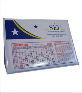 Calendário de mesa em pvc