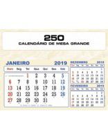 Calendário de mesa em papel