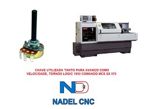 Chave Seletora Avanço / Velocidade CNC MCS SX570 LOGIC 195