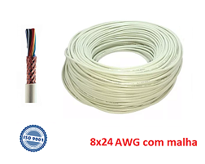 Cabo Manga 8x24awg C/malha P/refletor Piscina Automação
