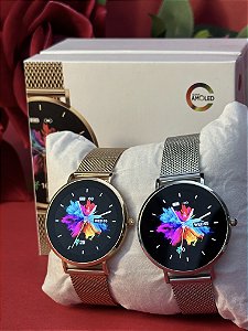 Royals Classic: Smartwatch Elegante com Tela AMOLED
