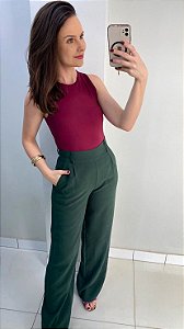 Regata poliamida cavada bordô