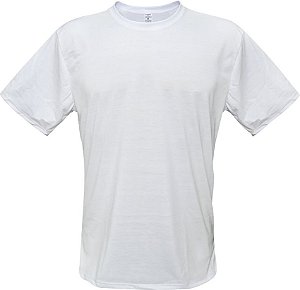 Camiseta de Poliester Branca do P ao XG (P/ Sublimação)