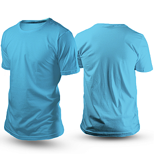Camiseta de Poliéster Azul Unissex P ao GG (P/ Sublimação)