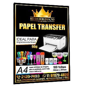 Papel Transfer 90G A4 - 100 Folhas