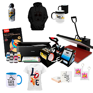 Kit Intermediário (Para Sublimação) + Pct de 100 folhas, canecas e tintas de brinde. FRETE CUSTO BAIXO!