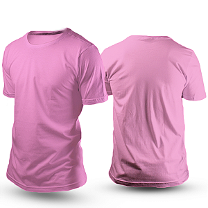 Camiseta de Poliéster Rosa Unissex P ao GG (P/ Sublimação)