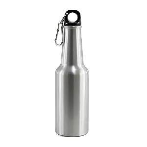 Garrafa Long Neck de Alumínio Prata para Sublimação – 500ml | Qualidade Premium