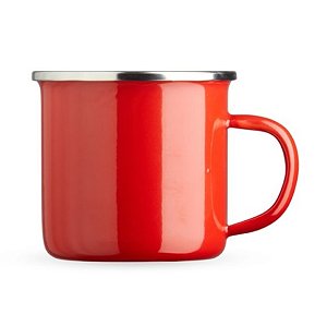 Caneca de Alumínio Vermelha Esmaltada para sublimação ou DTF UV- 235ml