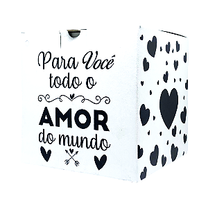Caixinha de Caneca "Para você, todo amor." Pct c/ 6 Unidades