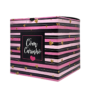 Caixinha de Caneca "Com carinho" Pct c/ 6 Unidades