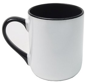 Caneca Cerâmica Imperial – Alça e Interior Preto · 325ml