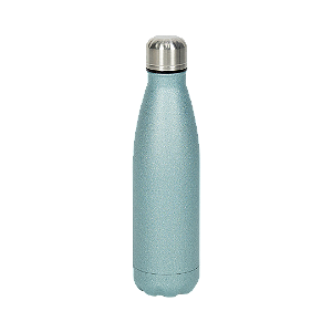 Garrafa Térmica Glitter Azul Parede Dupla Para Sublimação | 500ml
