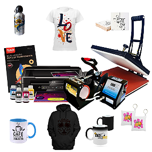 Kit Intermediário prata (Para Sublimação) + Pct de 100 folhas e tintas de brinde.  FRETE CUSTO BAIXO!