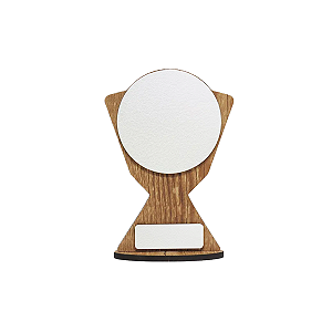 Troféu Amadeirado Redondo de MDF