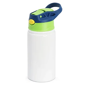 Garrafa Squeeze Bico de Silicone Verde e Azul para a Sublimação