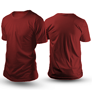 Camiseta de Vermelha de Algodão Unissex P ao GG